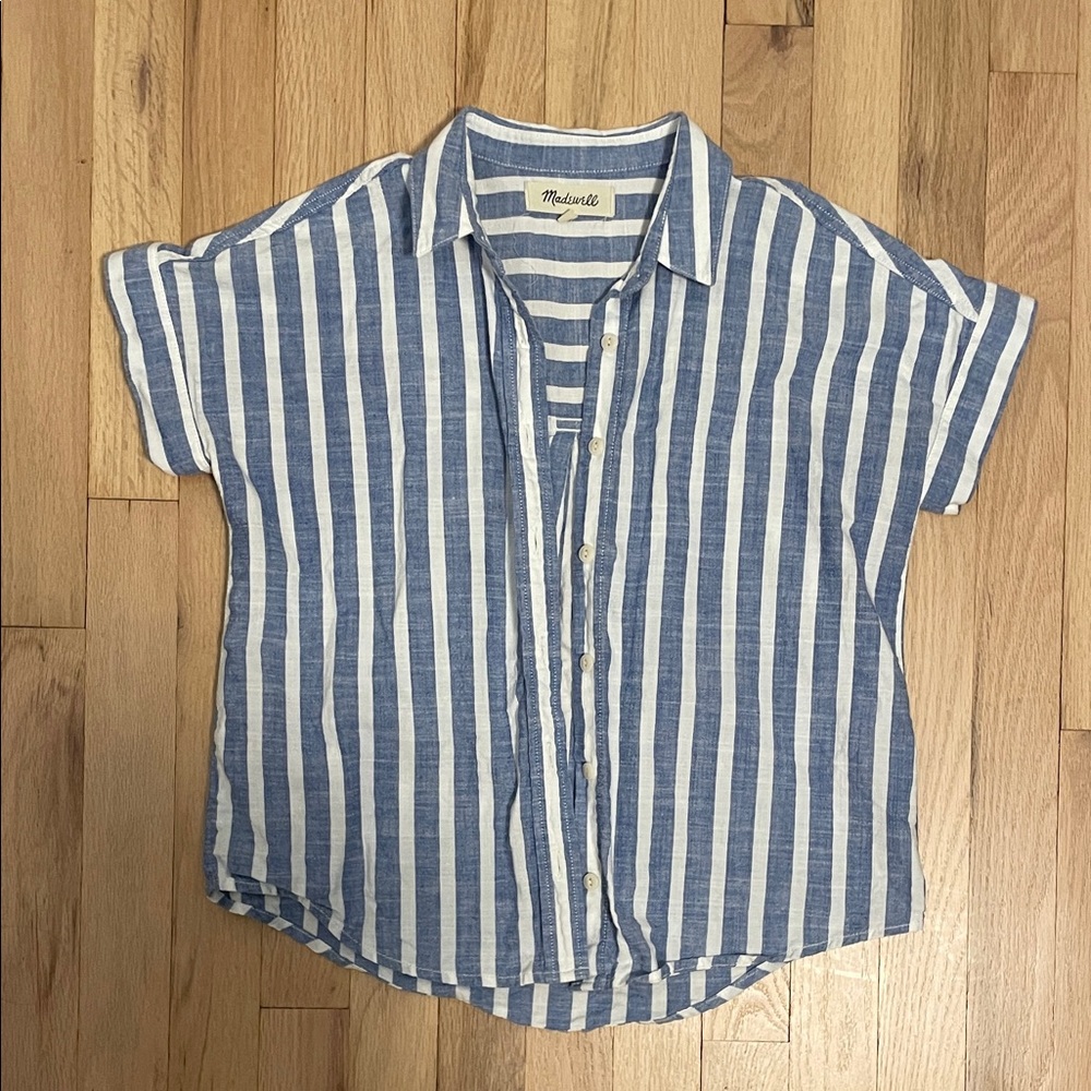 Madewell Striped Blue and White Tee